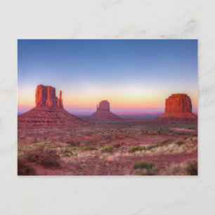 Carte Postale Coucher de soleil sur Monument Valley Arizona