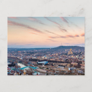 Carte Postale Coucher de soleil sur Tbilissi