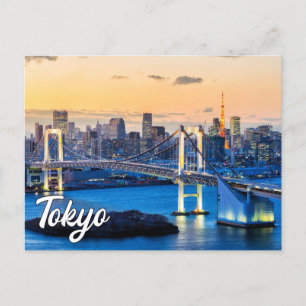 Carte Postale Coucher de soleil sur Tokyo, Japon