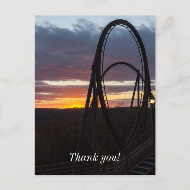 Carte Postale Coucher de soleil sur un incendie de forêt (Devant)