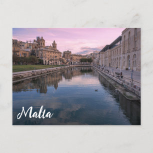 Carte Postale Coucher de soleil sur un petit canal à Cospicua, M