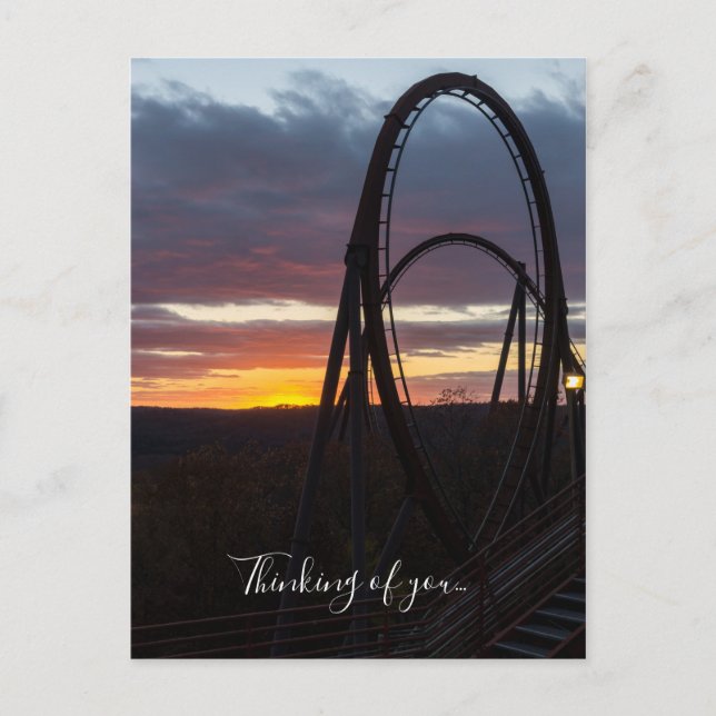 Carte Postale Coucher De Soleil Sur Wildfire Penser À Votre Cart (Devant)
