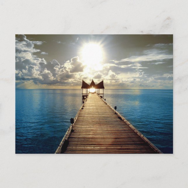 Carte Postale Coucher de soleil tropical (Devant)