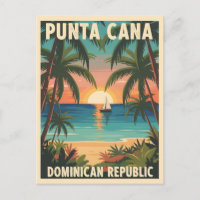 Coucher de soleil tropical à Punta Cana en Républi