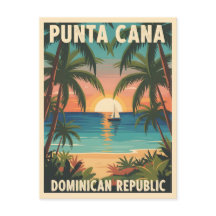 Coucher de soleil tropical à Punta Cana en Républi