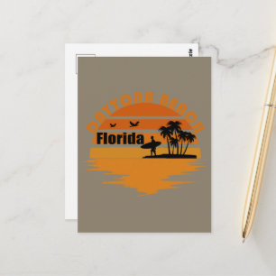 Carte Postale Coucher de soleil vintage à Daytona Beach Floride