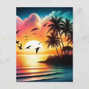 Carte Postale Coucher du soleil