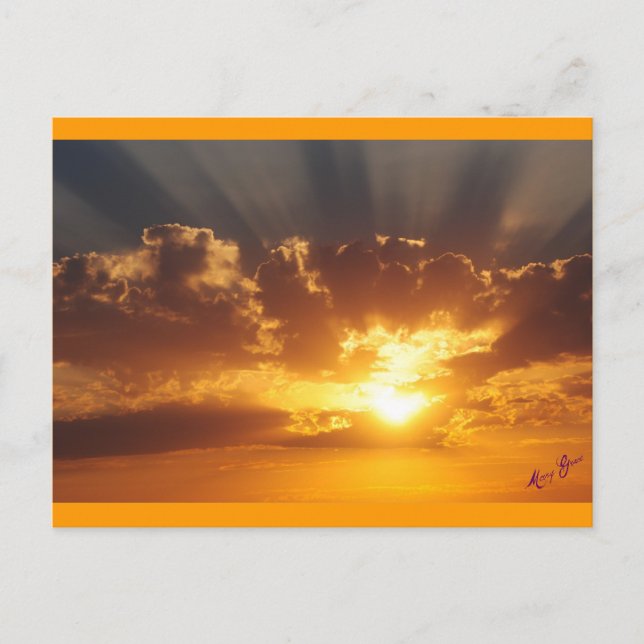 Carte Postale Coucher du soleil (Devant)