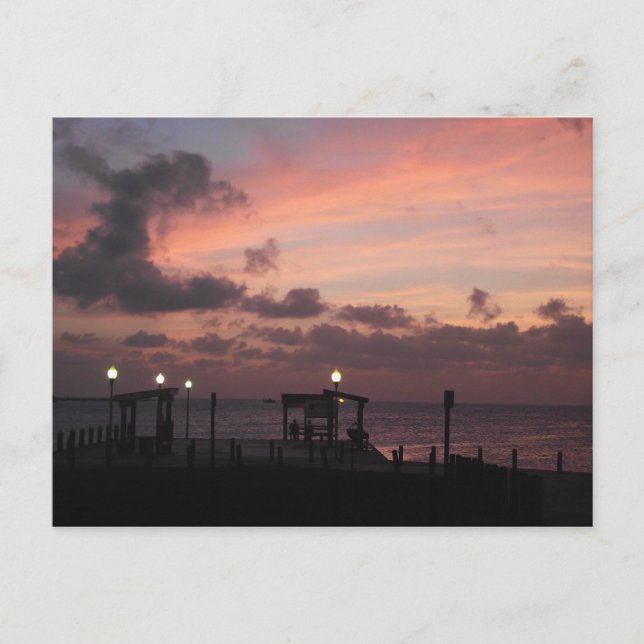 Carte Postale Coucher du soleil à la baie de Copano (Devant)