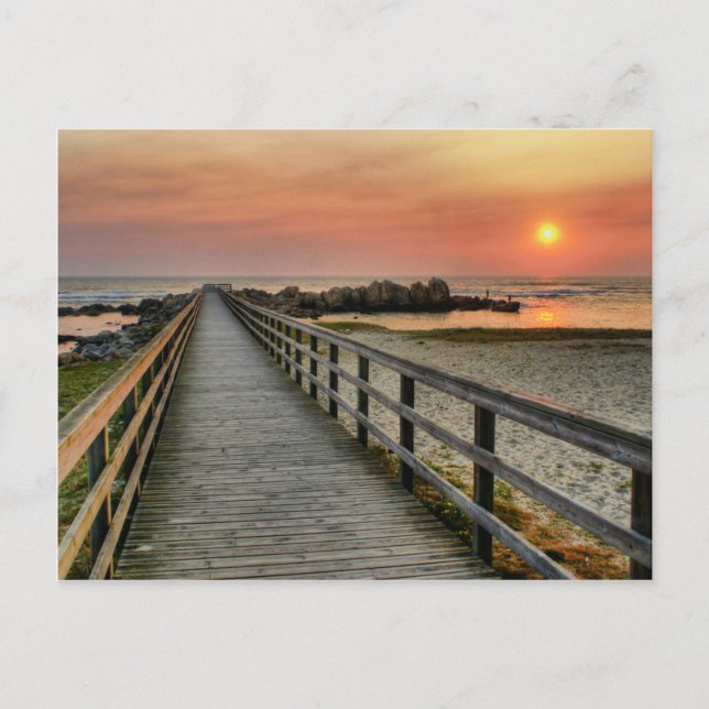 Carte Postale Coucher du soleil à Viana do Castelo (Devant)