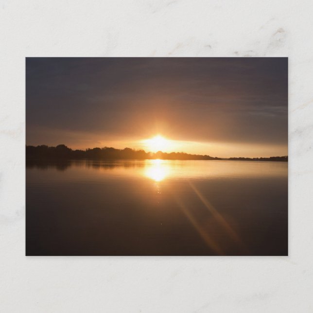 Carte Postale Coucher du soleil au-dessus de la rivière Zambesi (Devant)