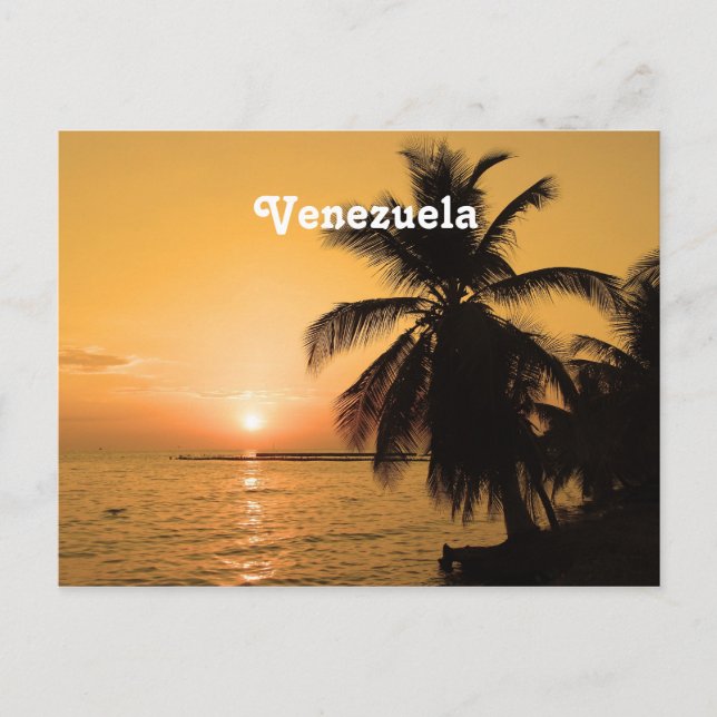 Carte Postale Coucher du soleil au Venezuela (Devant)