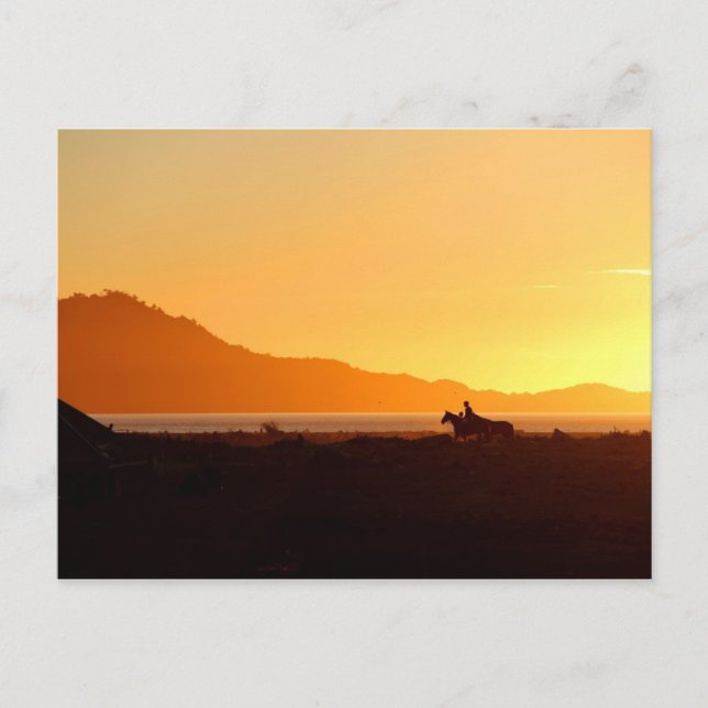 Carte Postale coucher du soleil, Chaiten, Chili (Devant)