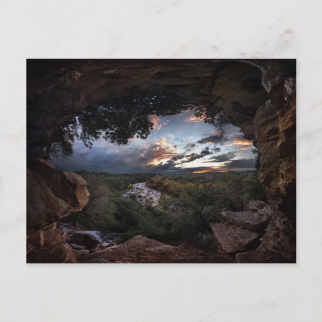 Carte Postale Coucher du soleil de crique de Barton - Austin, le (Devant)