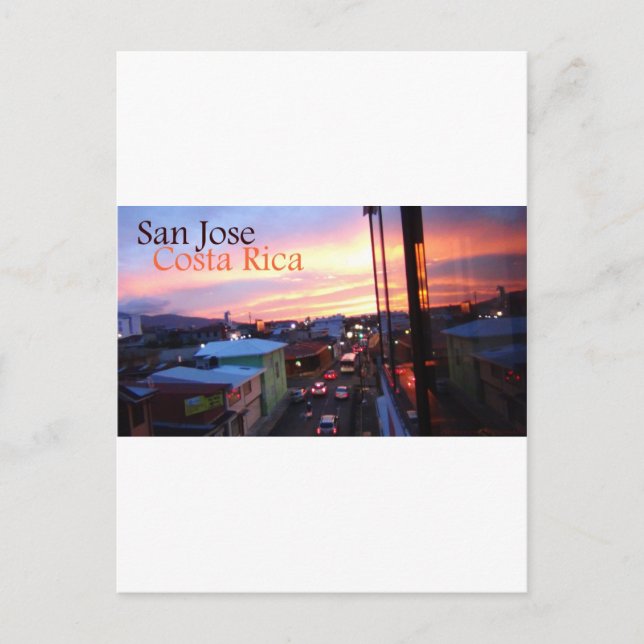 Carte Postale Coucher du soleil de San Jose Costa Rica (Devant)