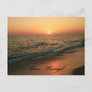 Carte Postale Coucher du soleil : Faro, Portugal