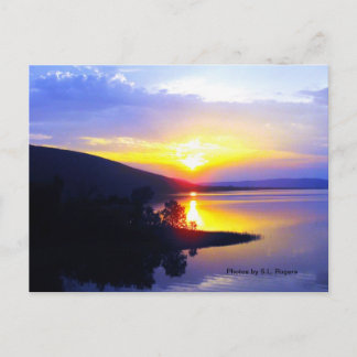Carte Postale Coucher du soleil sur le lac Sardis