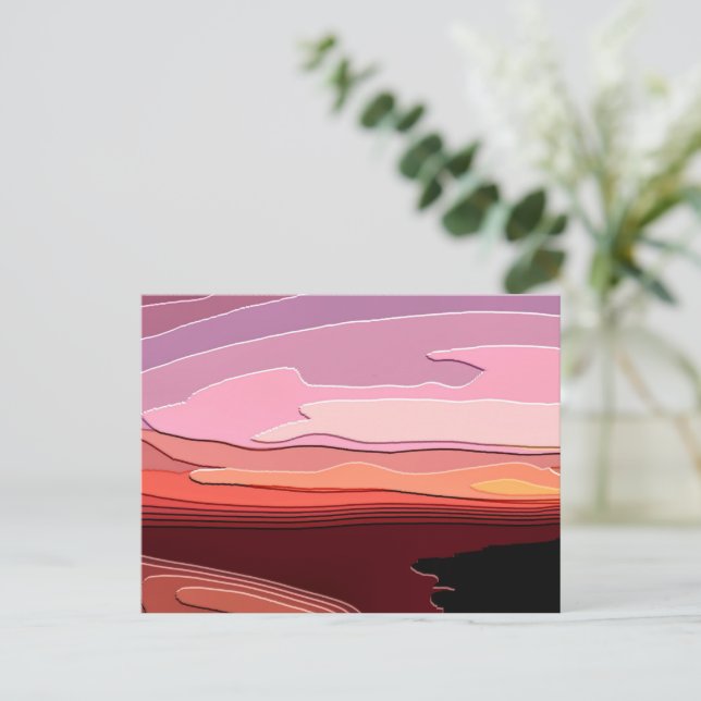 CARTE POSTALE COUCHERS DE SOLEIL (Debout devant)