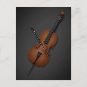 Carte Postale Coucou avec boucle à travers cordes Musique classi