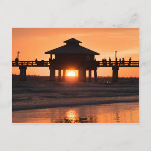 Carte Postale Coucoucher du soleil de Fort Myers Pier