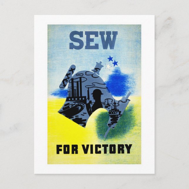 Carte Postale Coudre pour la victoire (Devant)