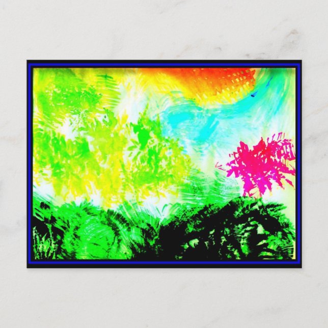 Carte Postale Couleur Abstraite (Devant)