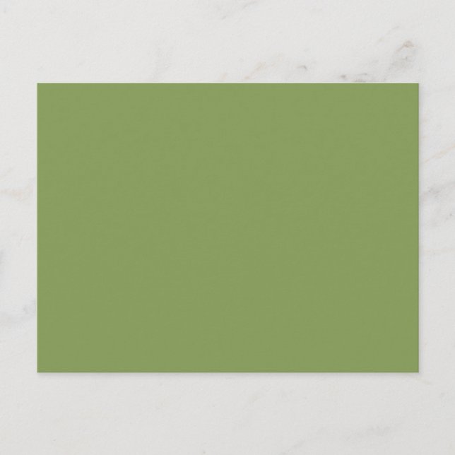 Carte Postale Couleur Arrière - plan Moss Green Accent Personnal (Devant)