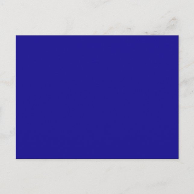 Carte Postale Couleur Bleue Intelligente (Devant)