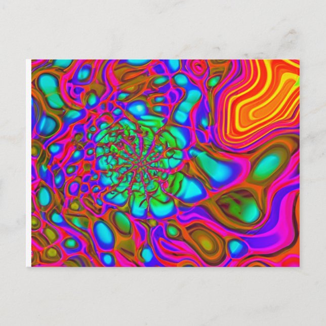 Carte Postale Couleur cravate-colorant (Devant)