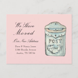 Carte Postale Couleur d'aquarelle de boîte aux lettres Nouvelle