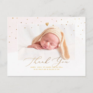 Carte Postale Couleur d'aquarelle en Merci de Baby shower PixDez