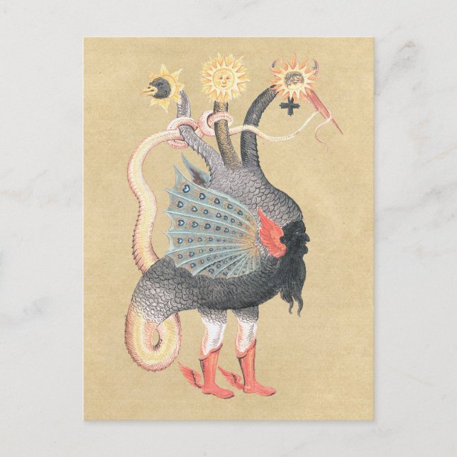 Carte Postale Couleur de dragon Python alchimie (Devant)