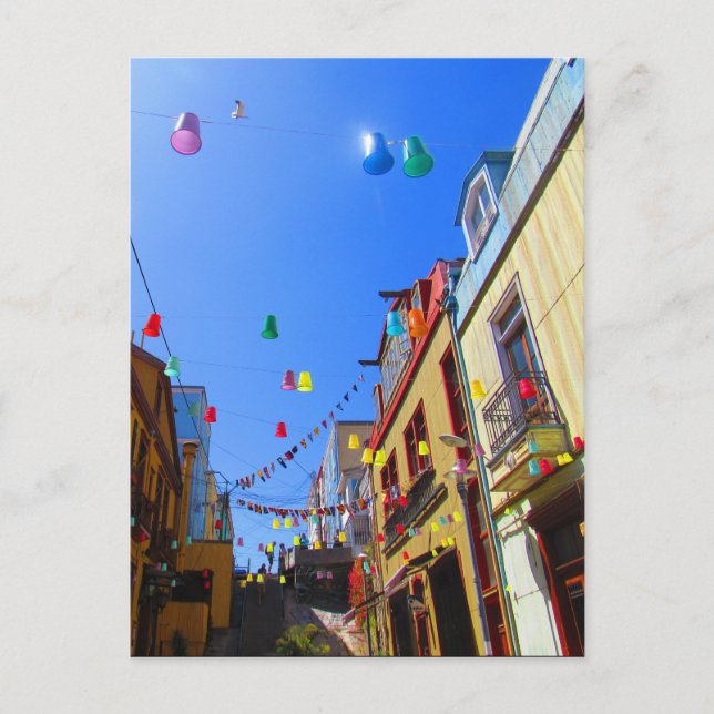 Carte Postale couleur de la rue valparaíso (Devant)
