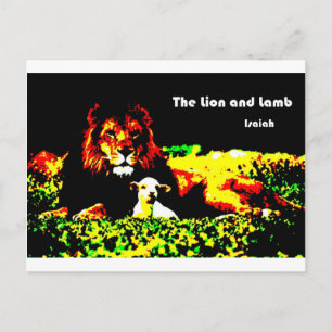 Carte Postale Couleur de lion et d'agneau