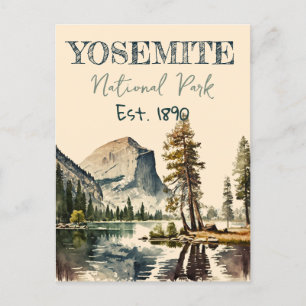 Carte Postale Couleur d'eau du parc national Yosemite Coucher de