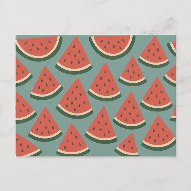 Carte Postale Couleur exotique Watermelon Love Romance Friendshi (Devant)