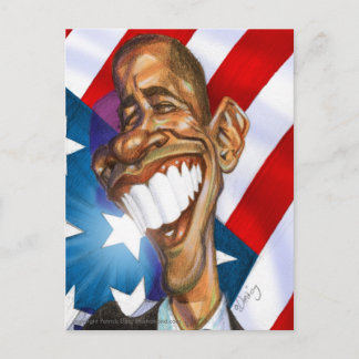Carte postale couleur Obama Omage