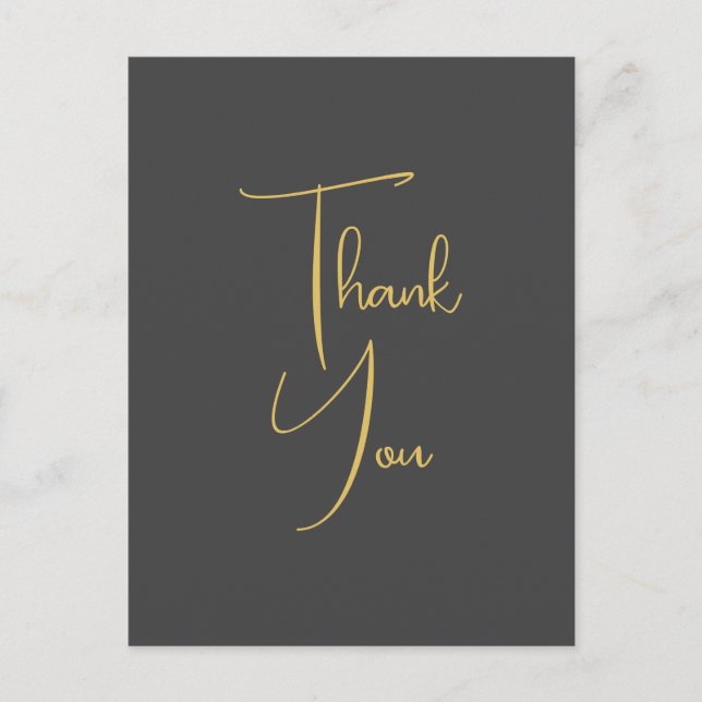 Carte Postale Couleur Or Écriture Manuscrite Personnalisée Profe (Devant)