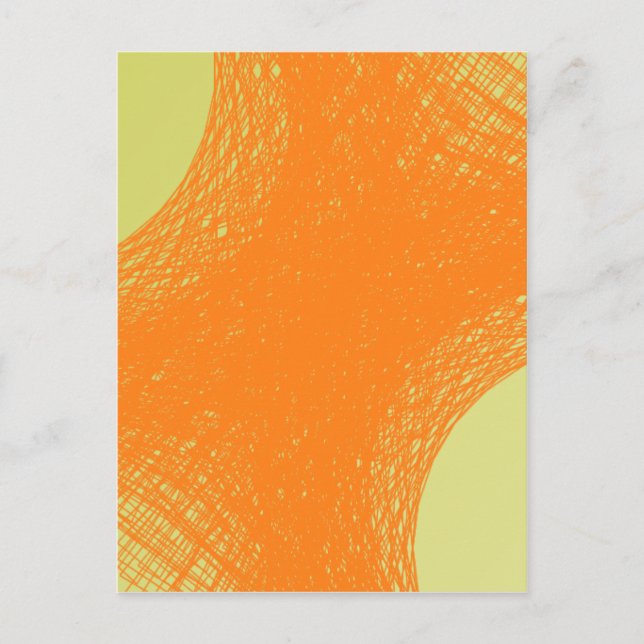 Carte Postale couleur orange funky (Devant)