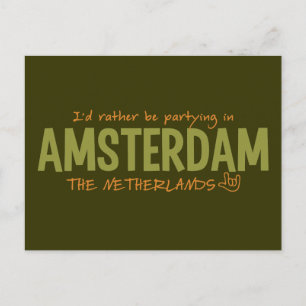 Carte postale couleur personnalisée AMSTERDAM
