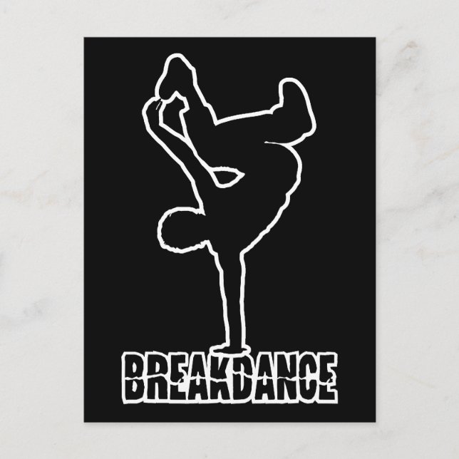 Carte postale couleur personnalisée Breakdance (Devant)