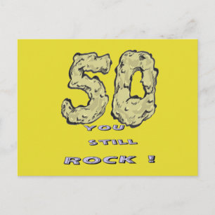 Carte postale couleur personnalisée pour le 50e an