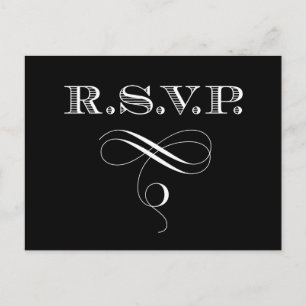 Carte postale couleur personnalisée Rsvp