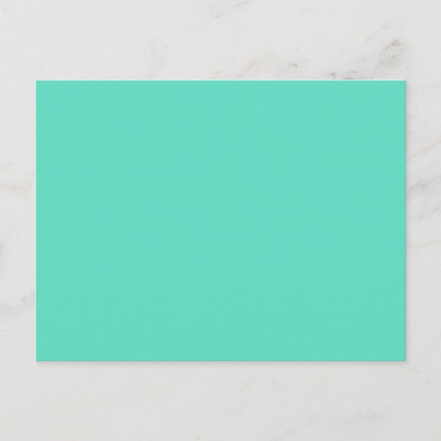 Carte Postale Couleur solide bleu Aqua classique (Devant)