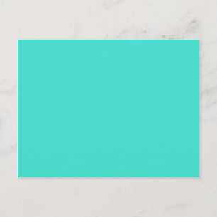 Carte Postale Couleur solide bleu-vert turquoise