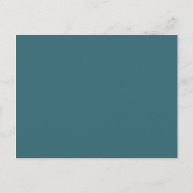 Carte Postale Couleur solide Peacock Blue (Turquoise foncé ou Aq (Devant)
