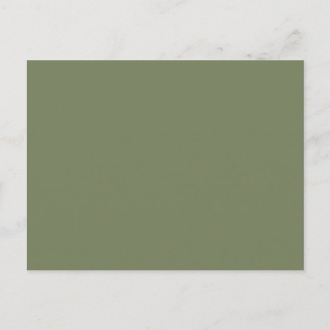 Carte Postale Couleur solide verte Sage (Devant)