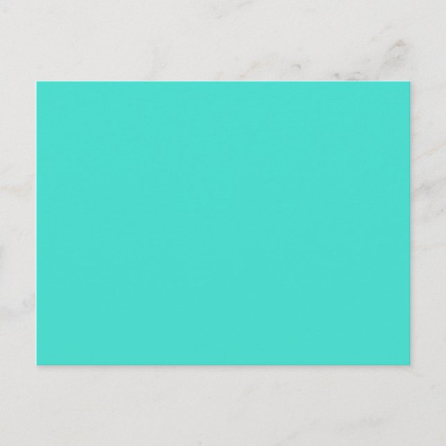 Carte Postale couleur turquoise (Devant)