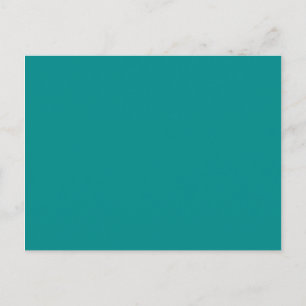 Carte Postale Couleur Uni Cyan Foncé Vide