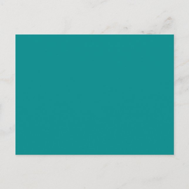 Carte Postale Couleur Uni Cyan Foncé Vide (Devant)